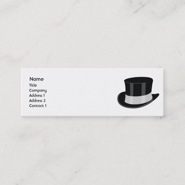 Hatt - smala mini visitkort (Framsida)