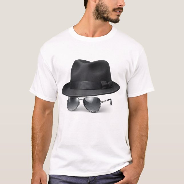 Hatt & solglasögon T-shirt  (Framsida)