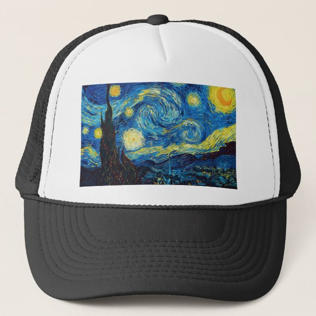 Hatt Van Gogh för Starry natt Truckerkeps (Framsida)