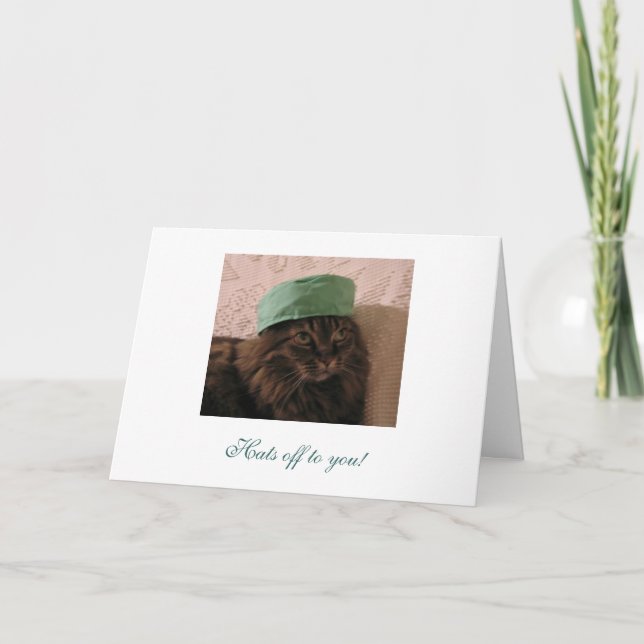 Hattar av till dig - grattis! kort (Framsida)