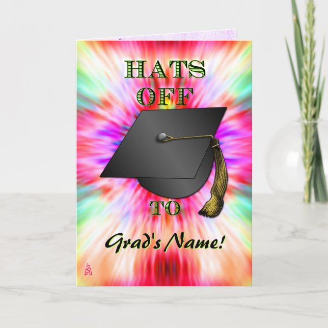 Hattar av, tjejen! (Studenten-kort) Kort (Framsida)
