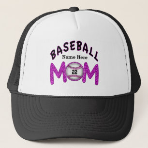 Hattar för personligbaseballmamma NUMRERAR och Truckerkeps