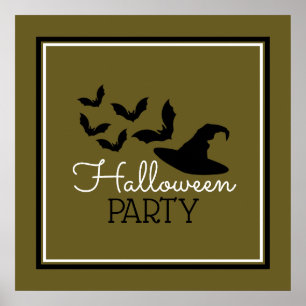 hattar och Fladdermöss, Halloween fest Poster