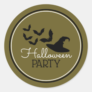 hattar och Fladdermöss, Halloween fest Runt Klistermärke