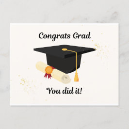 Hattar till dig: Studenten-kort Inbjudan Vykort