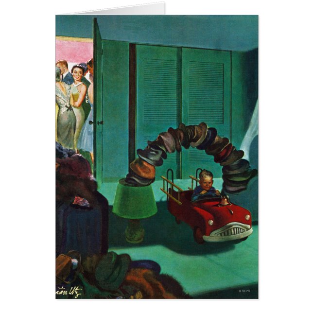 Hatten överbryggar hälsningskort (Framsidan)