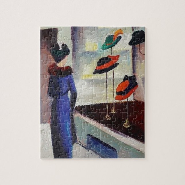 Hatten shoppar - Augusti Macke Pussel (Vertikal)
