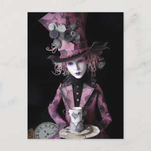 Hatters Tea Mixed Media Vykort