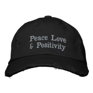 Hattfredkärlek & positivitysamling broderad keps