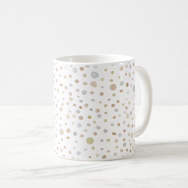 Hattie Confetti Watercolor Dots Classic Mugg (Framsida höger)