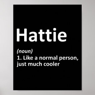 Hattie Definition Personlig Namn Funny Birthday Poster