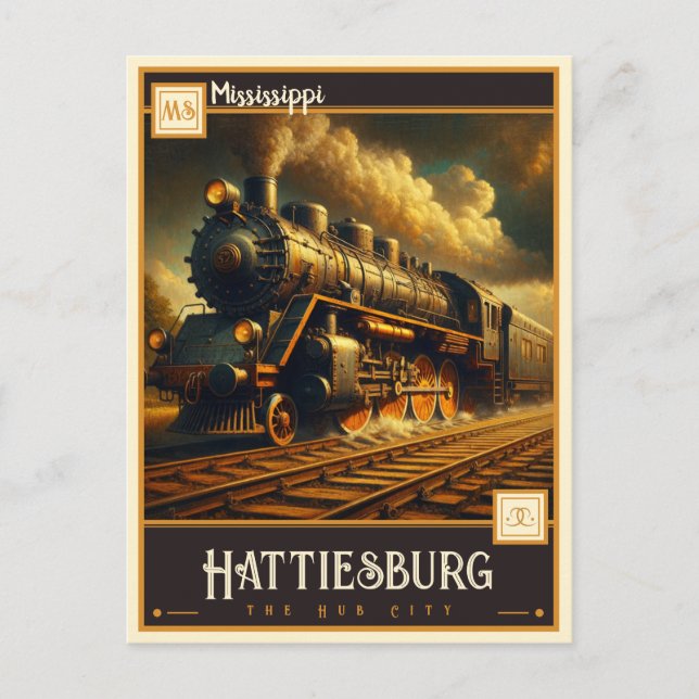 Hattiesburg, Mississippi | VINTAGE Vykort (Framsida)