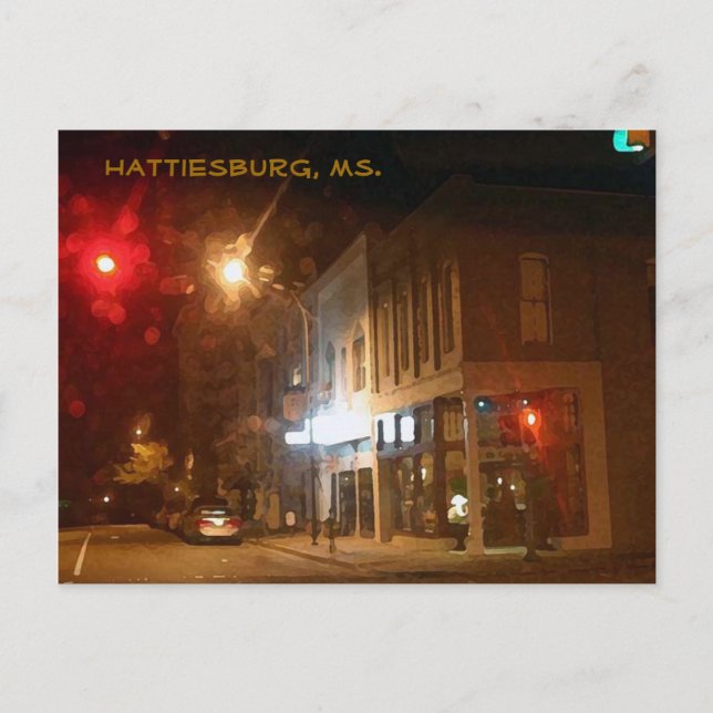 Hattiesburg, Ms. Vykort (Framsida)