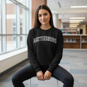 HATTIESBURG Universityliknande Amerikanskt College Lång Ärmad Tröja