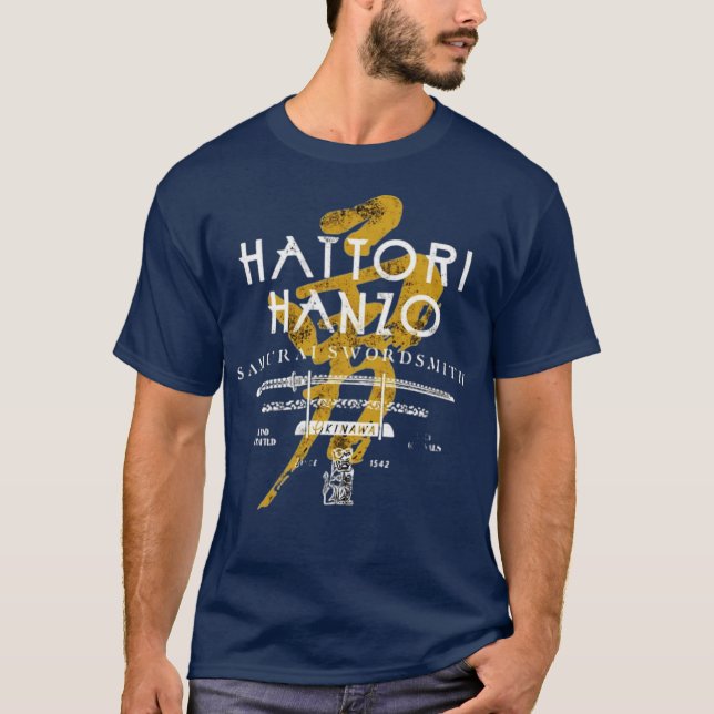 Hattori Hanzo Samurai Swordsmith T Shirt (Framsida)