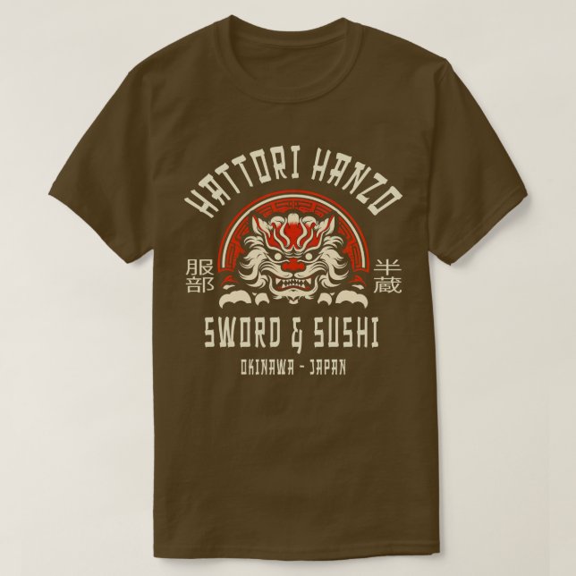 Hattori Hanzo Sword och Sushi 1 T Shirt (Design framsida)