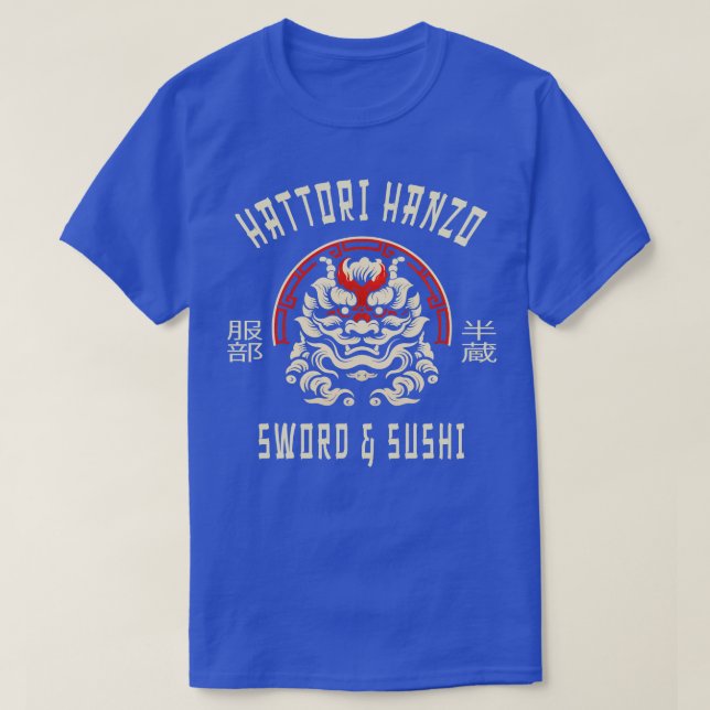 Hattori Hanzo Sword och Sushi 2 T Shirt (Design framsida)