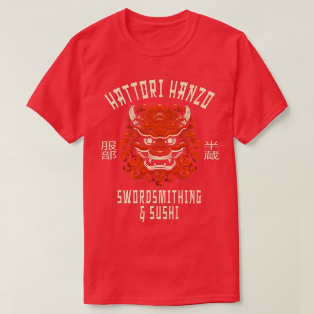 Hattori Hanzo Sword Sushi T Shirt (Design framsida)