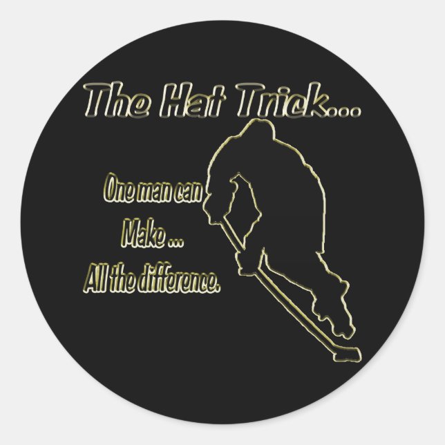 Hatttrickklistermärken Runt Klistermärke (Framsida)