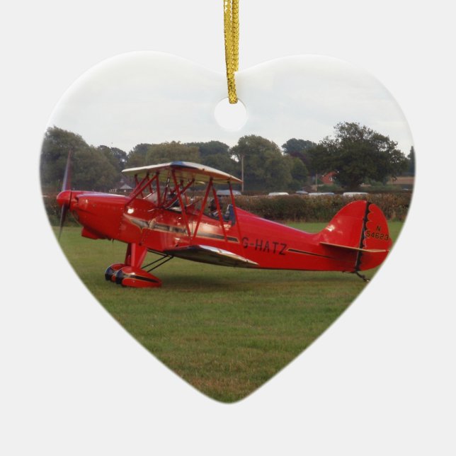 Hatz Biplane Julgransprydnad Keramik (Framsidan)