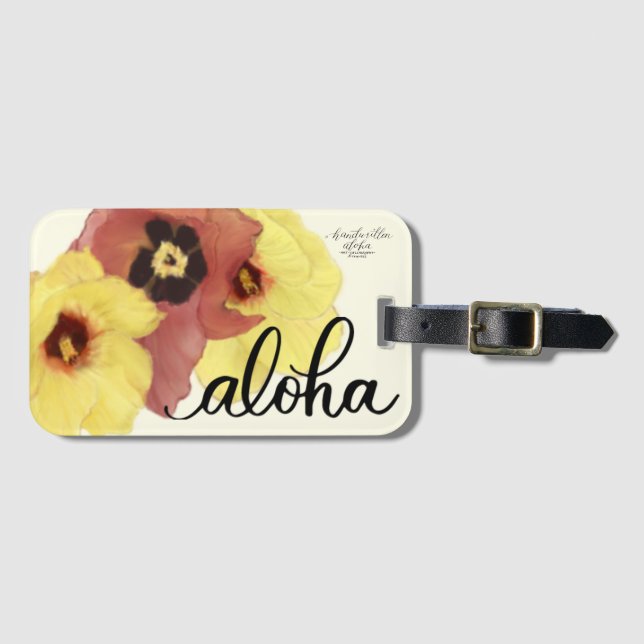 Hau Aloha Bag Tag Bagagebricka (Framsida horisontal)