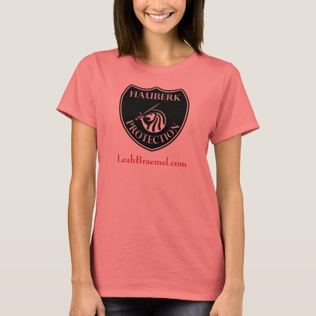 Hauberk B&W Shield T Shirt (Framsida)