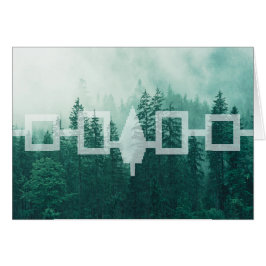 Haudenosaunee Misty Forest Flagga Card Hälsningskort