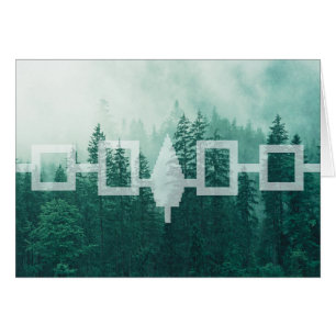 Haudenosaunee Misty Forest Flagga Card Hälsningskort