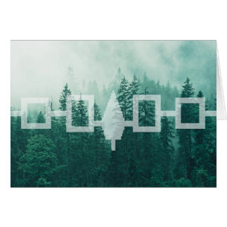 Haudenosaunee Misty Forest Flagga Card Hälsningskort