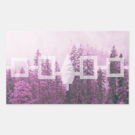 Haudenosaunee Misty Forest Flagga Rektangulärt Klistermärke
