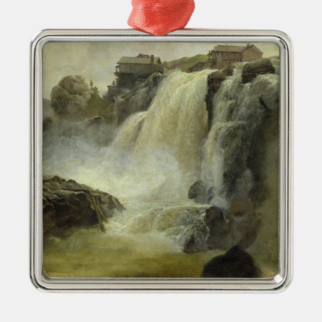 Haugfoss i norgen, 1827 julgransprydnad metall (Framsidan)