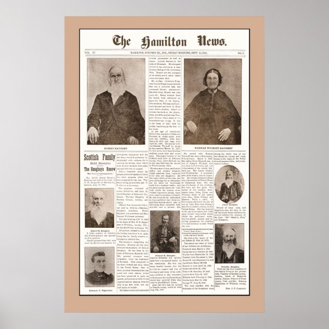 Haughey Family Reunion - Sept 16, 1904 - Brown Poster (Framsidan)