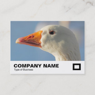 Haughty White Goose Visitkort