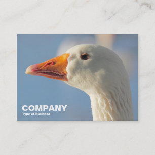 Haughty White Goose Visitkort