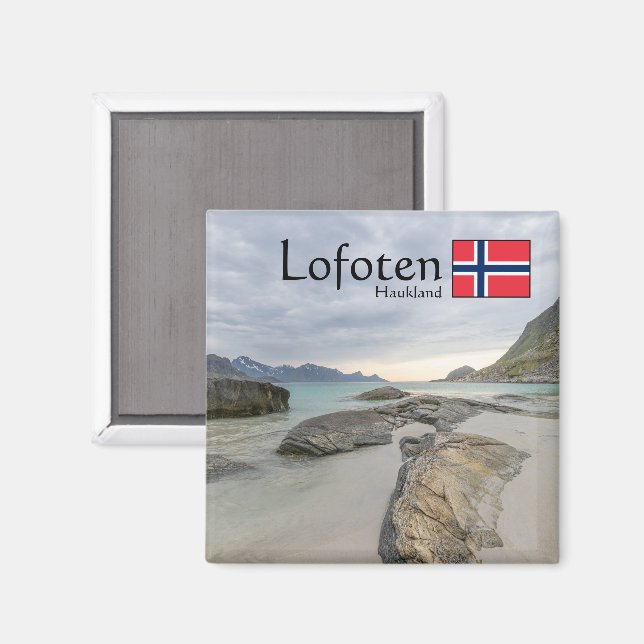 Haukland souvenir magnet (Front/Back)