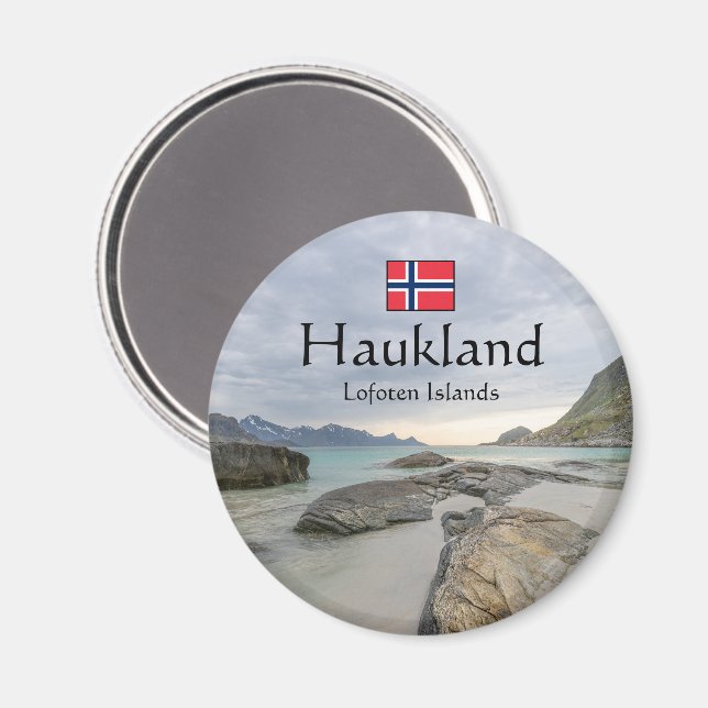 Haukland Suvenir Magnet (Front/Back)