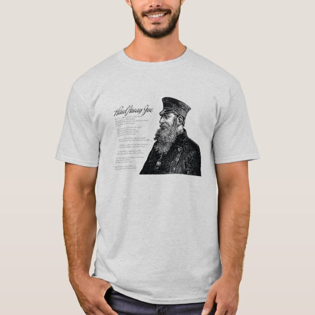 haul away joe sea shanty song with sea captain t shirt (Framsida)
