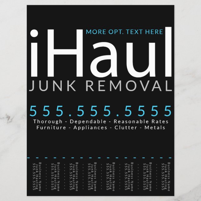 Haul. Flytta Hauling Business Advertising Reklamblad (Framsidan)