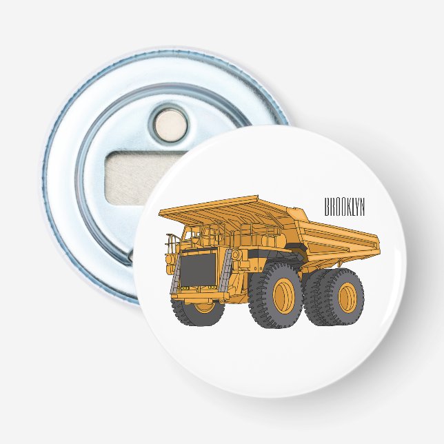 Haul lastbil tecknad illustration flasköppnare (Framsidan)