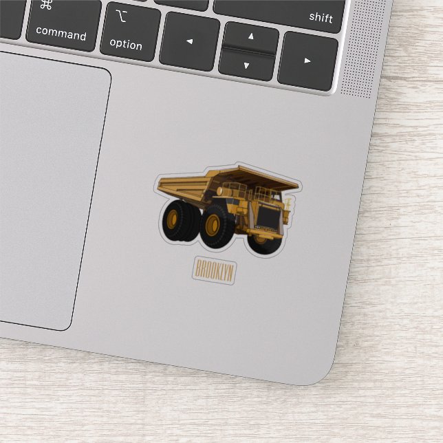 Haul lastbil tecknad illustration klistermärken (Detalj)