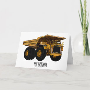 Haul lastbil tecknad illustration kort