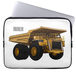 Haul lastbil tecknad illustration laptop fodral