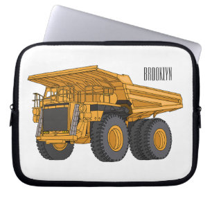 Haul lastbil tecknad illustration laptop fodral