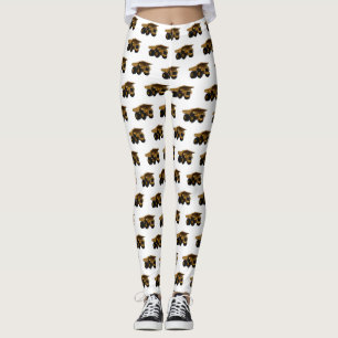 Haul lastbil tecknad illustration leggings