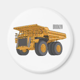 Haul lastbil tecknad illustration magnet