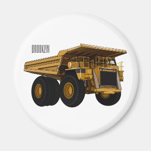 Haul lastbil tecknad illustration magnet