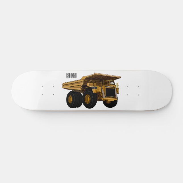 Haul lastbil tecknad illustration mini skateboard bräda 18,5 cm (Horz)