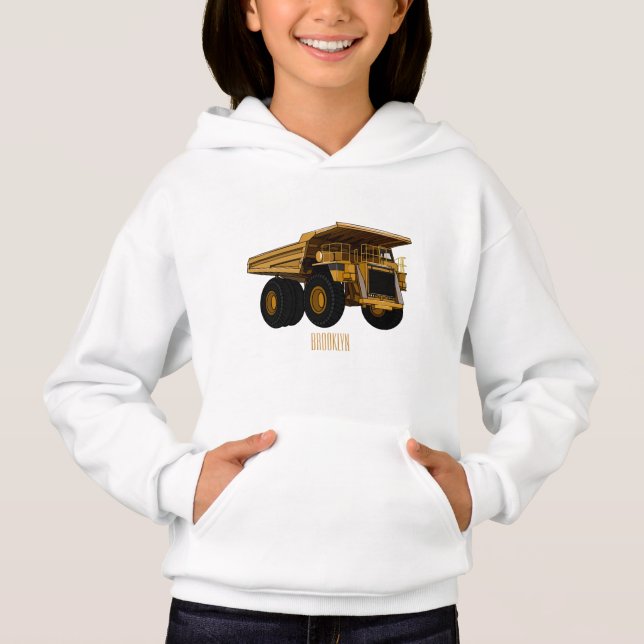 Haul lastbil tecknad illustration t shirt (Framsida)