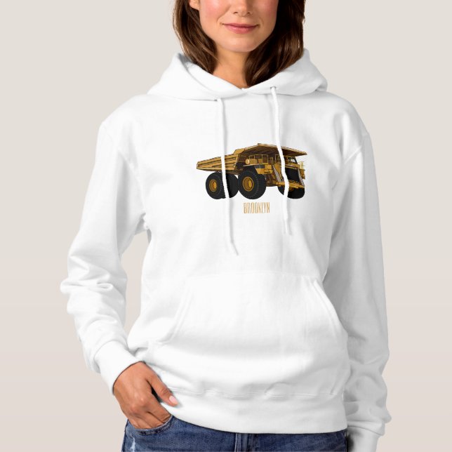 Haul lastbil tecknad illustration t shirt (Framsida)