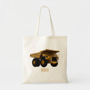Haul lastbil tecknad illustration tygkasse